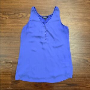 Express Blue Sleeveless Button-Front Shell Top Size XS